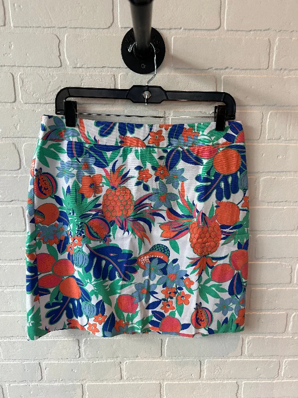 Skirt Mini & Short By Talbots In Blue & Orange, Size: 10p