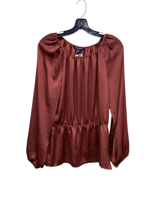 Top Long Sleeve By Banana Republic In Brown, Size: M