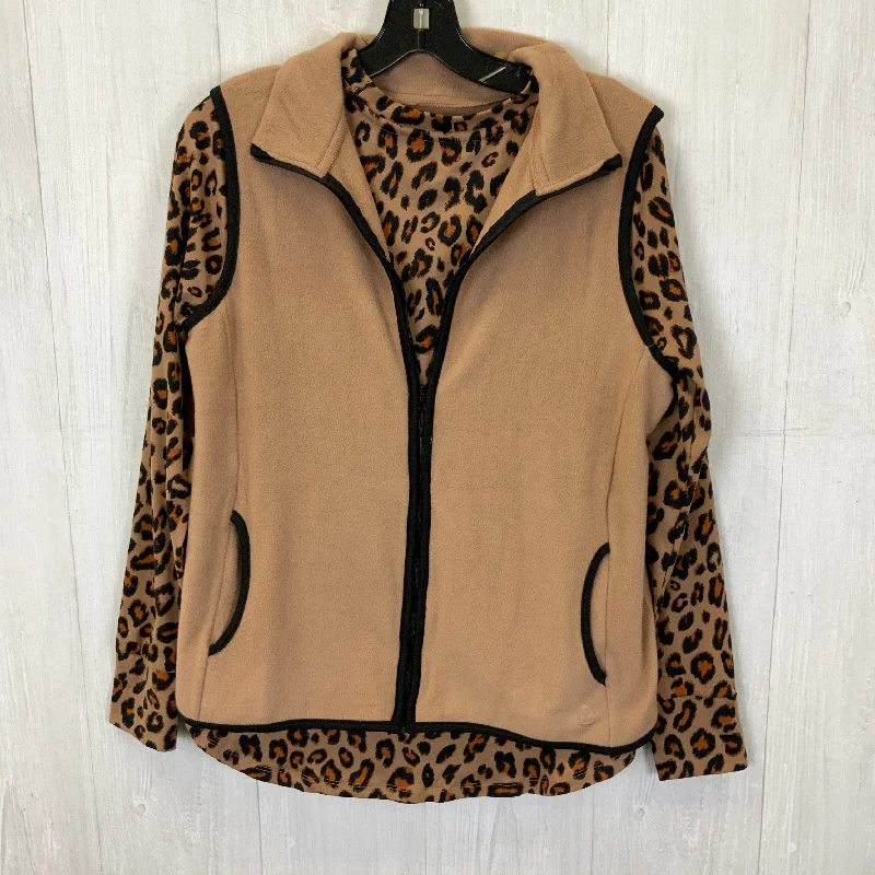 Top Long Sleeve By Cuddl Duds In Leopard Print, Size: M