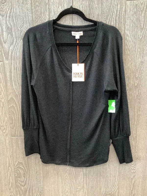 Top Long Sleeve By Knox Rose In Black, Size: Xs