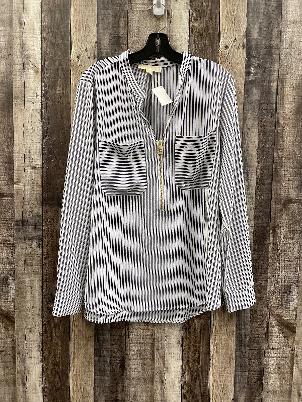 Top Long Sleeve By Michael By Michael Kors In Striped Pattern, Size: Xl