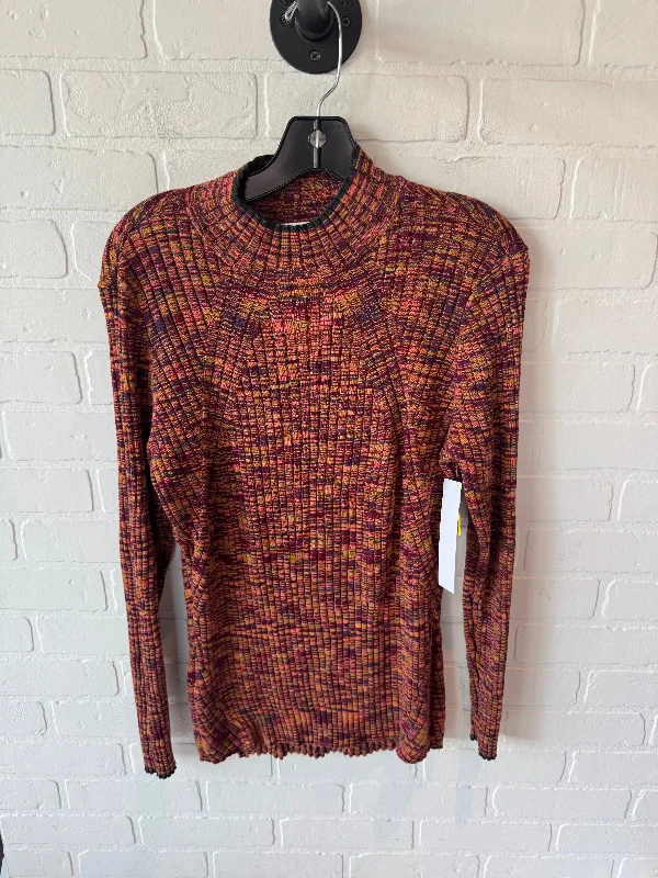 Top Long Sleeve By Sundance In Orange & Red, Size: 1x