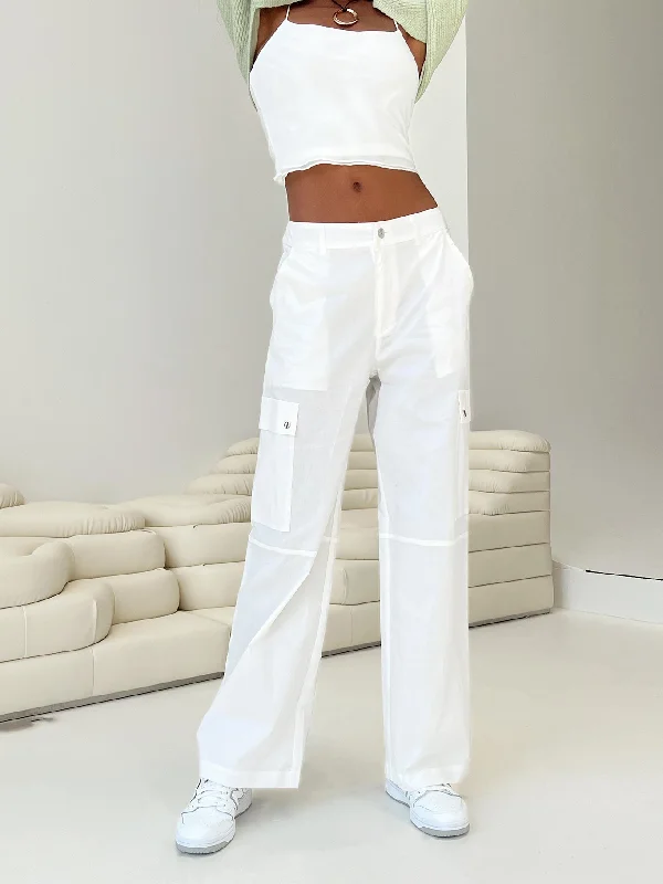 Toscan Cargo Pants White