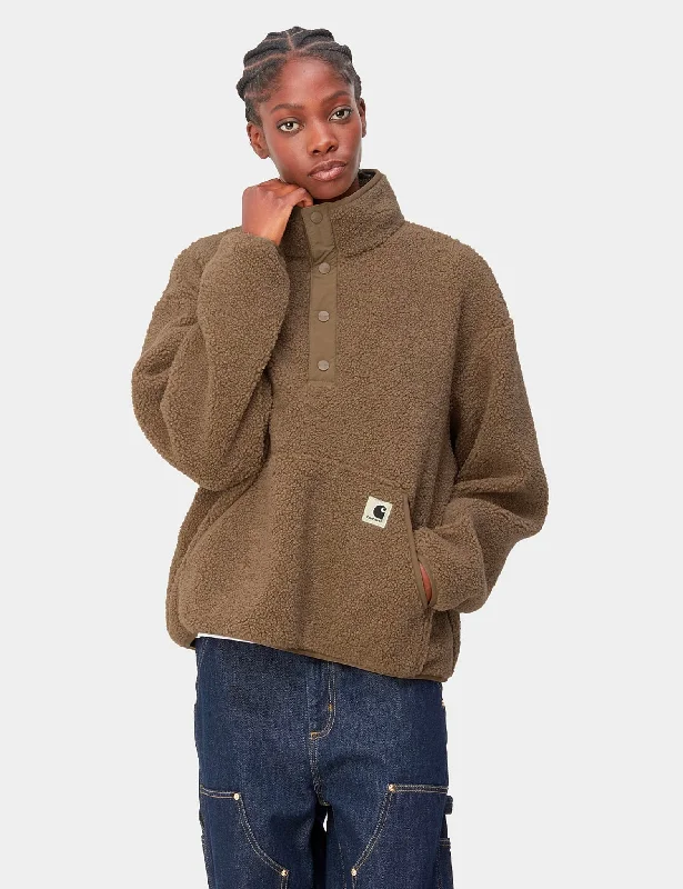 Carhartt-WIP Womens Elliot High Neck Fleece Liner - Buffalo Brown