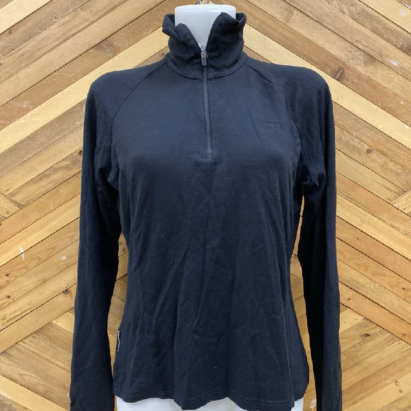 icebreaker - Women's Merino 260 1/4-Zip Baselayer Top - MSRP $160: Black-women-XL