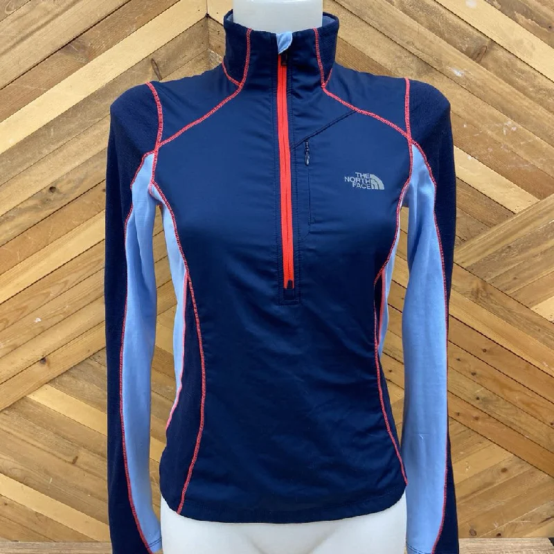 The North Face - 1/4 zip flight series top- MSRP compared $89: Navy, Blue -women-XS