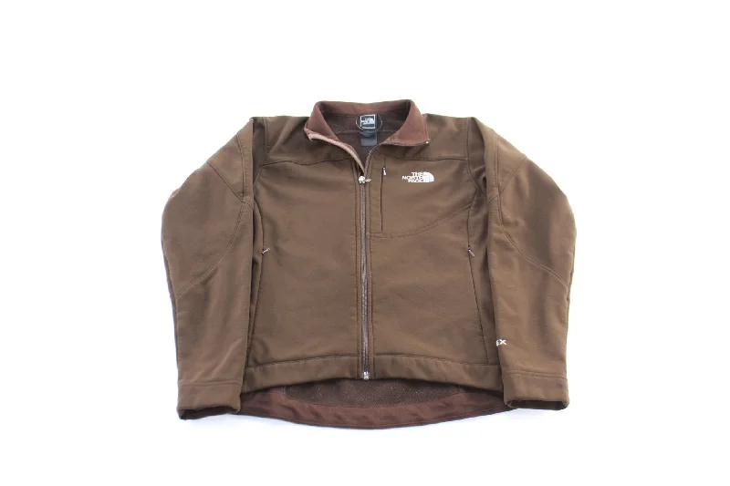 Women's The North Face Embroidered Logo Brown Zip Up Jacket