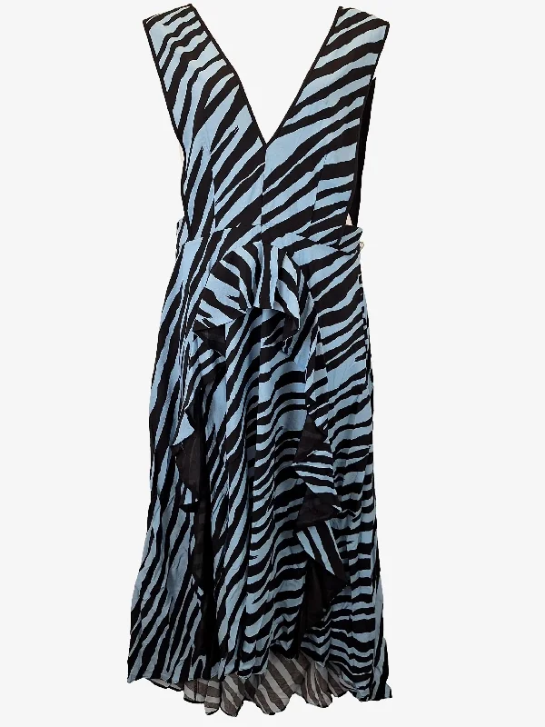 City Chic Pinafore Striped Frill Maxi Dress Size 22