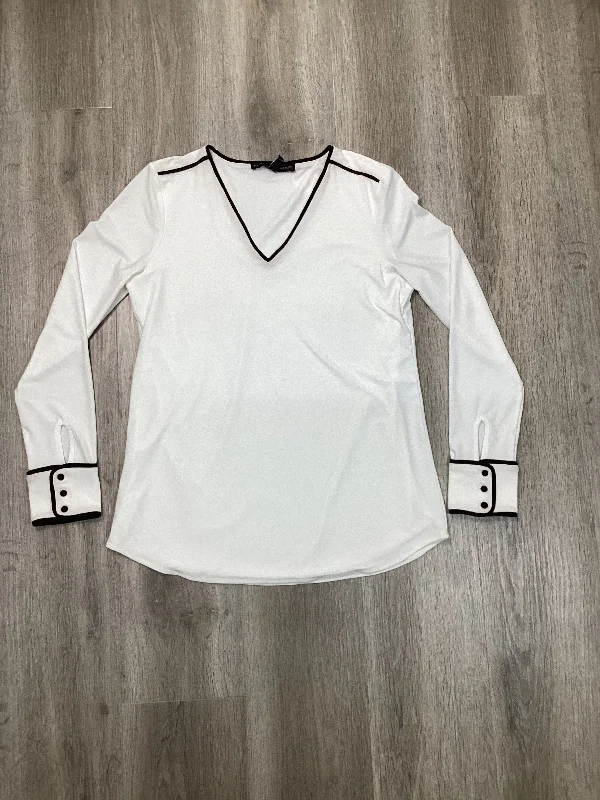 Blouse Long Sleeve By White House Black Market In White, Size: S